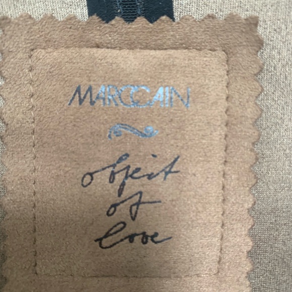 Marc Cain tan faux suede biker jacket - Picture 3 of 5